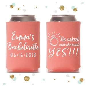 She Said Yes - Bachelor / Bachelorette Can Cooler #7R