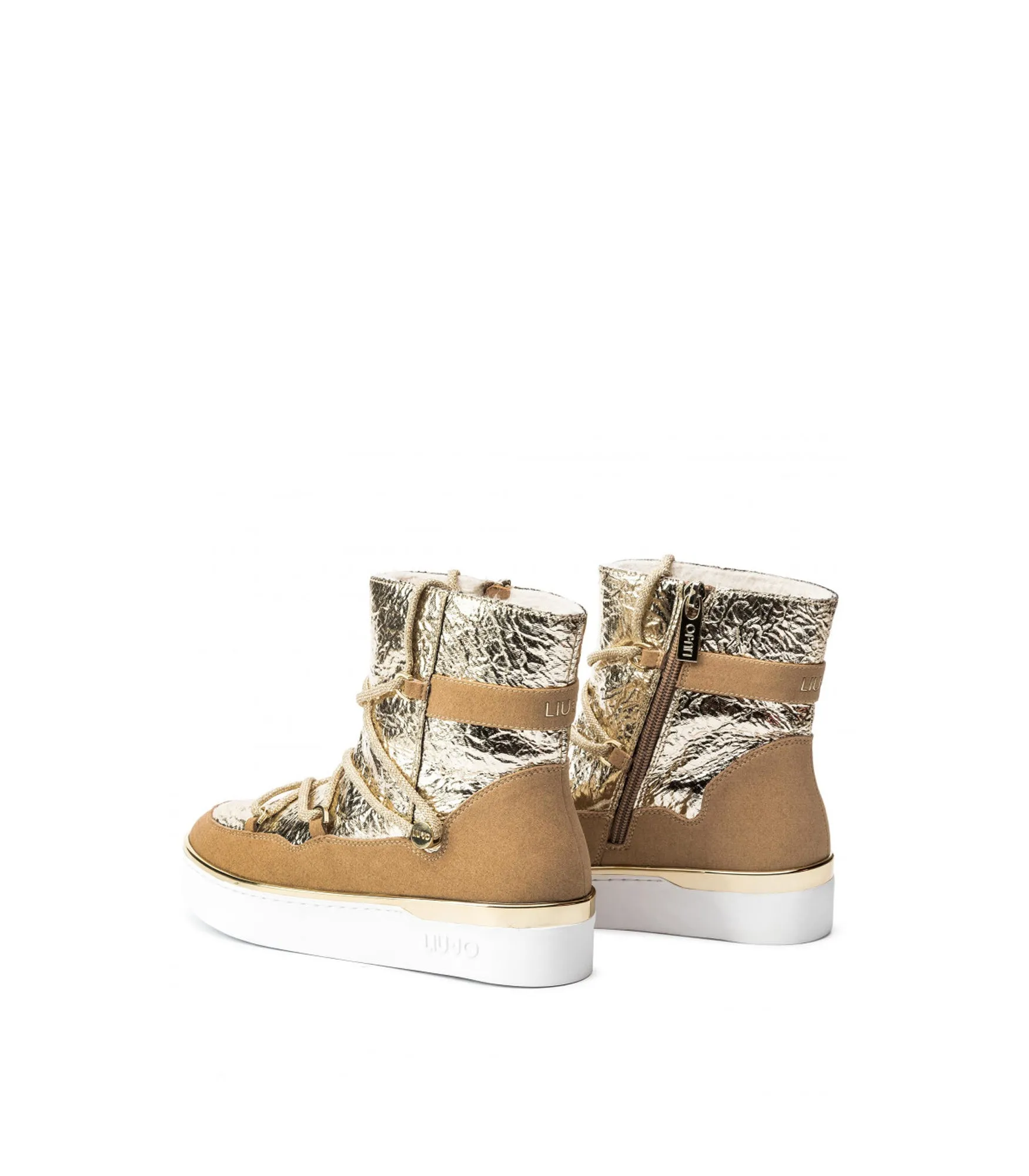 Silvia 07 Booty Metallic Cow Suede - Camel