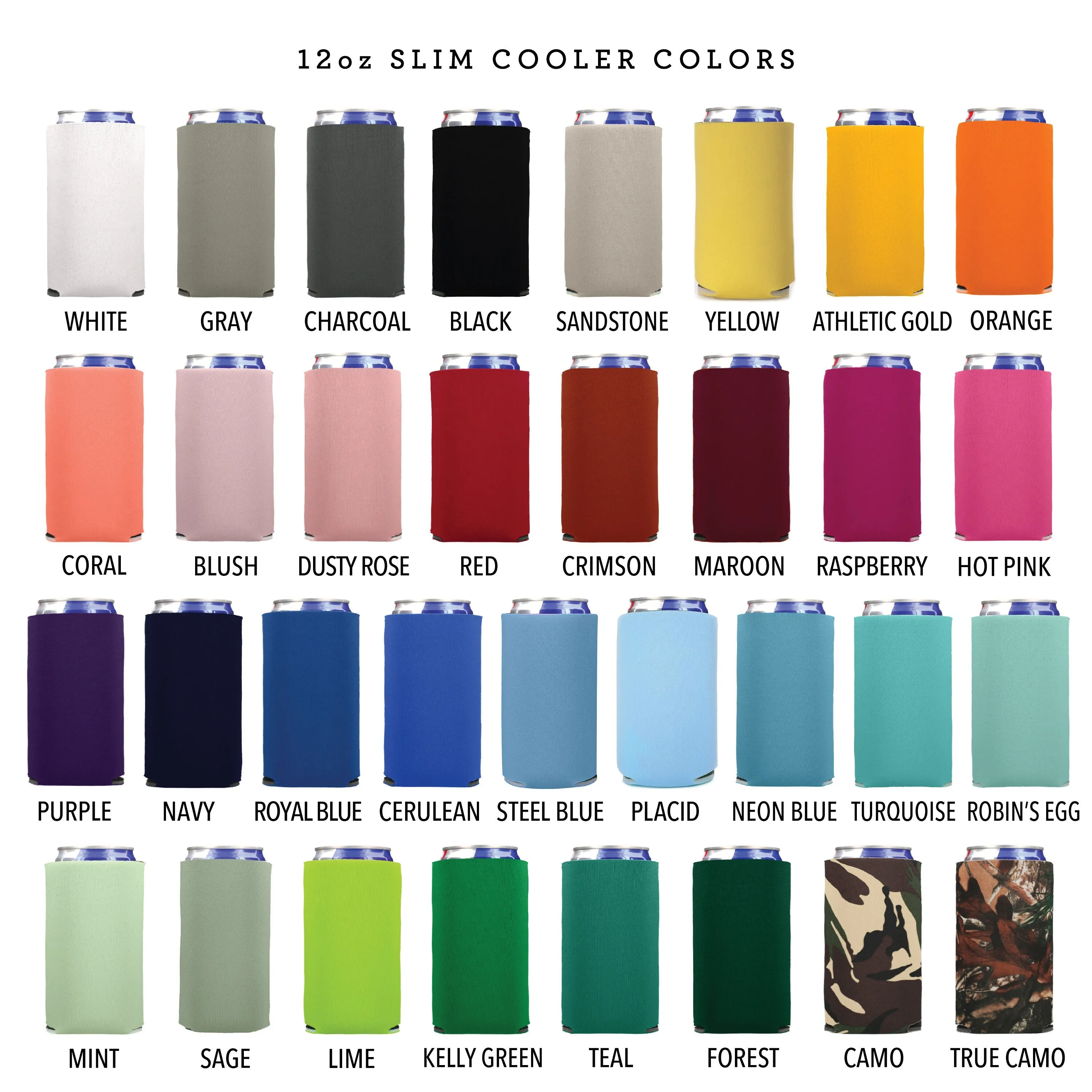 Slim 12oz Wedding Can Cooler #199S - Happy Holidays