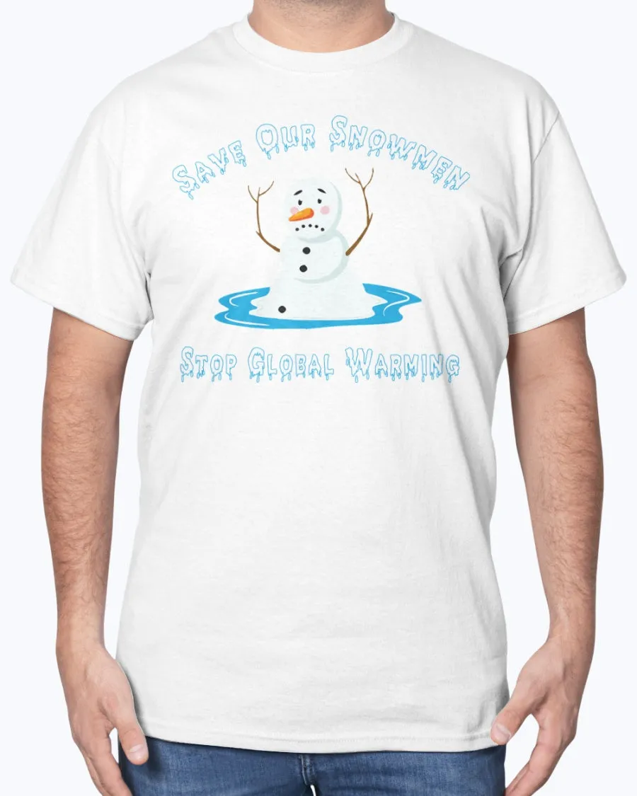 Snowmen Warm - Heavy Cotton T-Shirt (Mens)