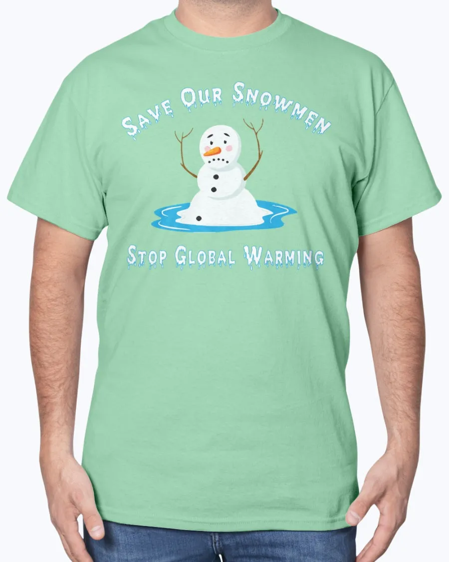 Snowmen Warm - Heavy Cotton T-Shirt (Mens)