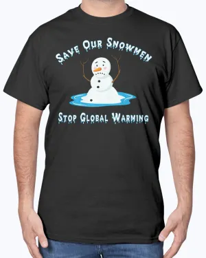 Snowmen Warm - Heavy Cotton T-Shirt (Mens)