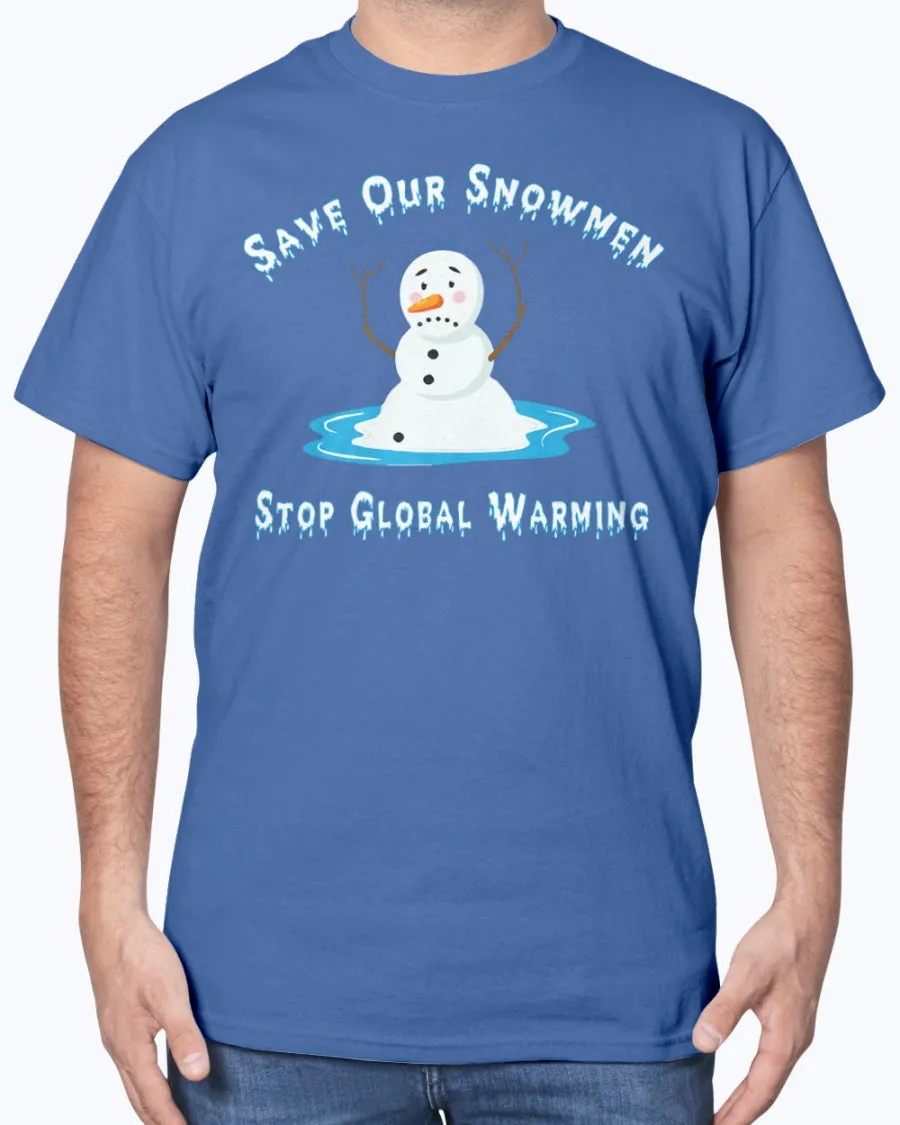 Snowmen Warm - Heavy Cotton T-Shirt (Mens)