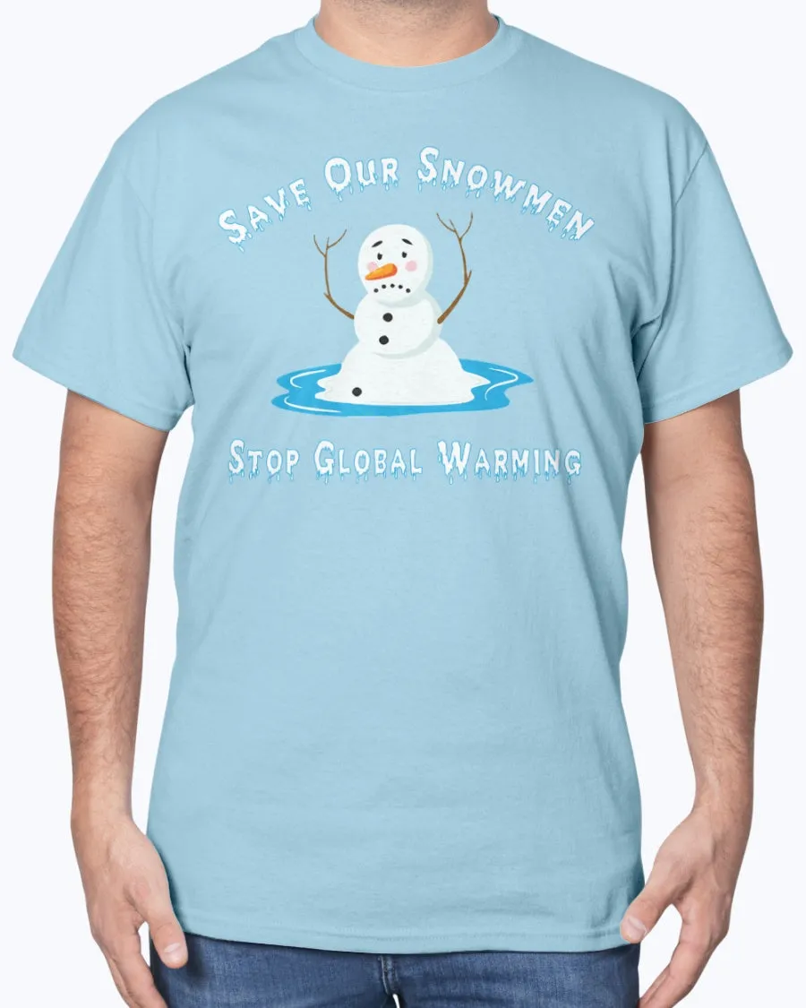 Snowmen Warm - Heavy Cotton T-Shirt (Mens)