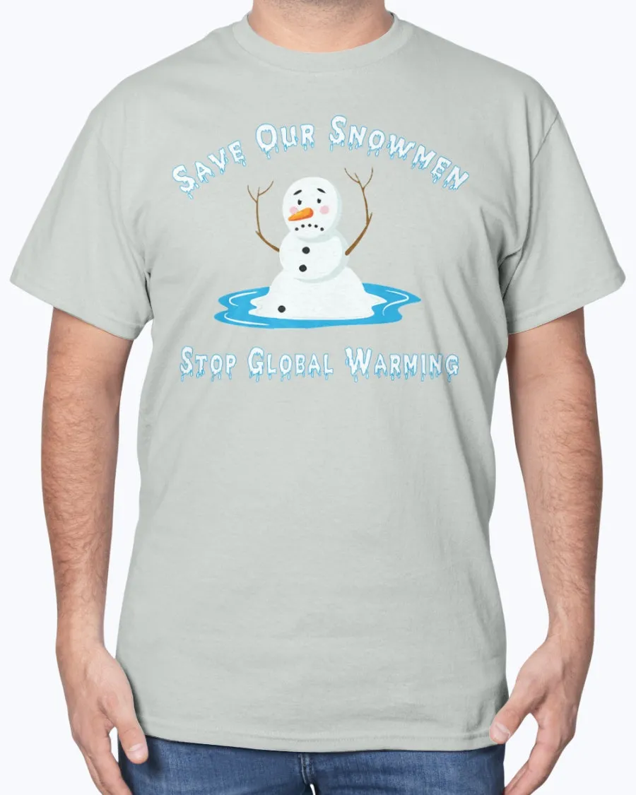 Snowmen Warm - Heavy Cotton T-Shirt (Mens)