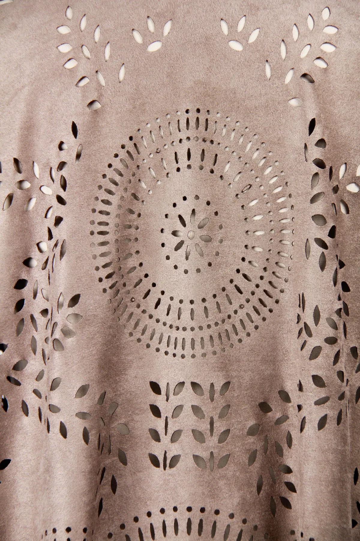 Suede Fringe Poncho