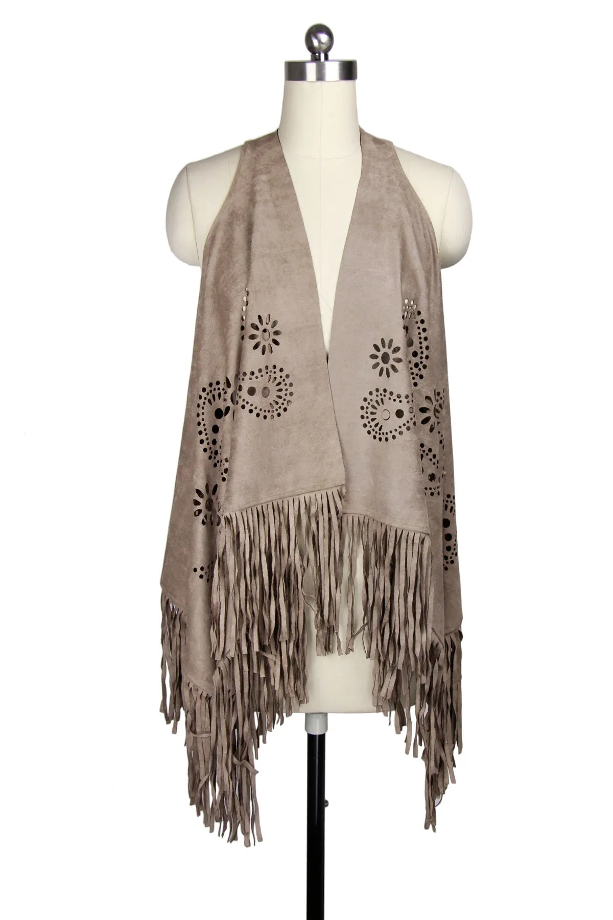 Suede High Low Vest