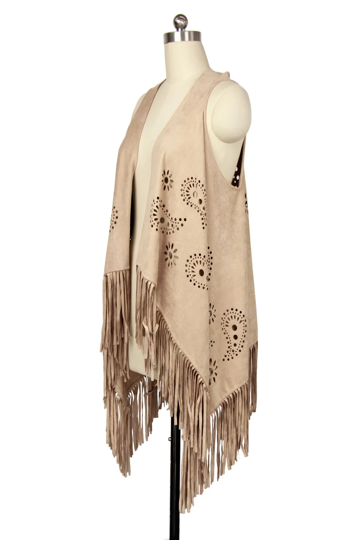 Suede High Low Vest