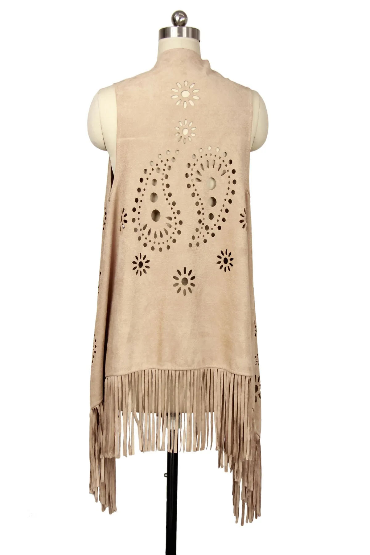 Suede High Low Vest