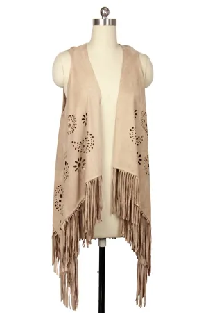 Suede High Low Vest