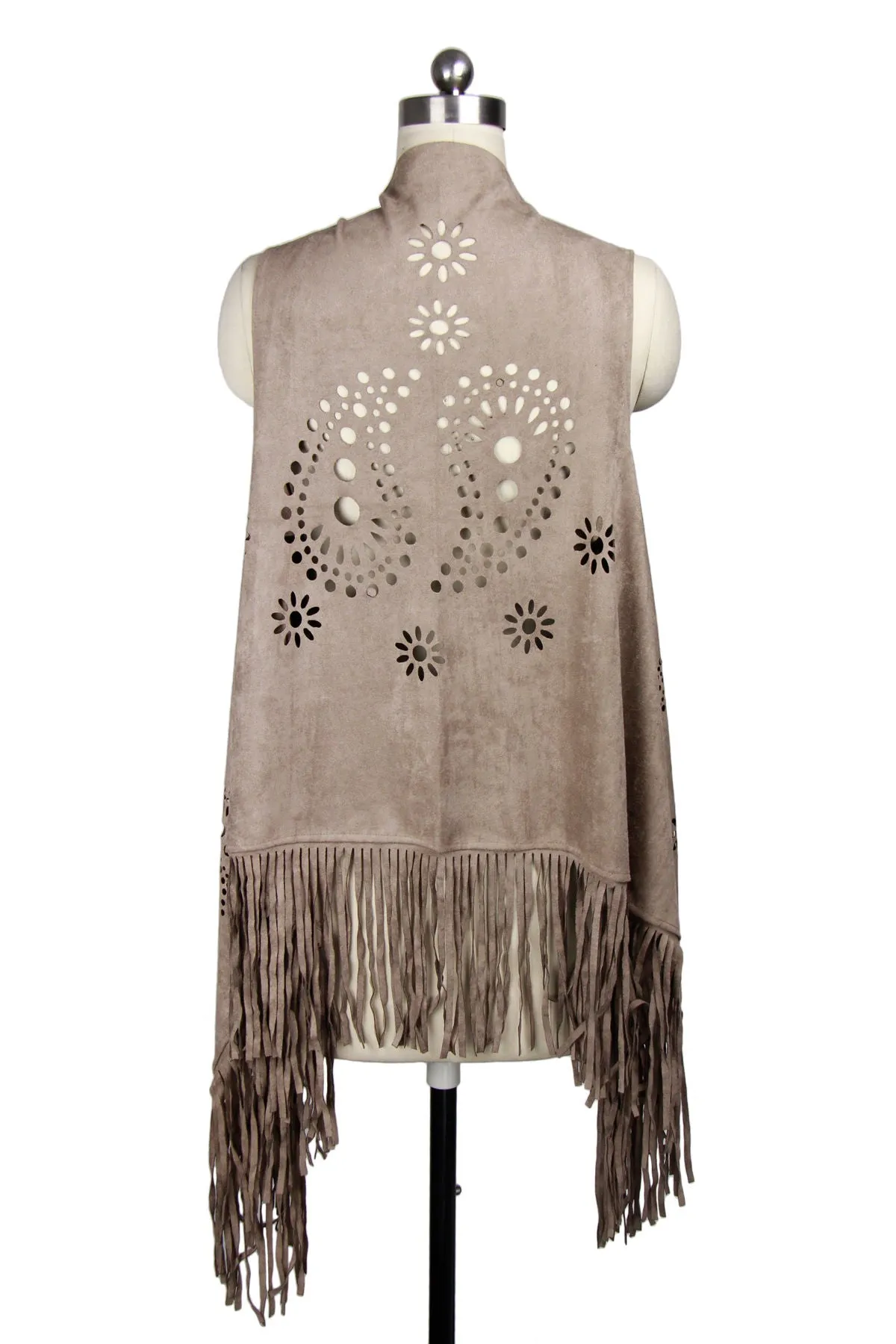 Suede High Low Vest