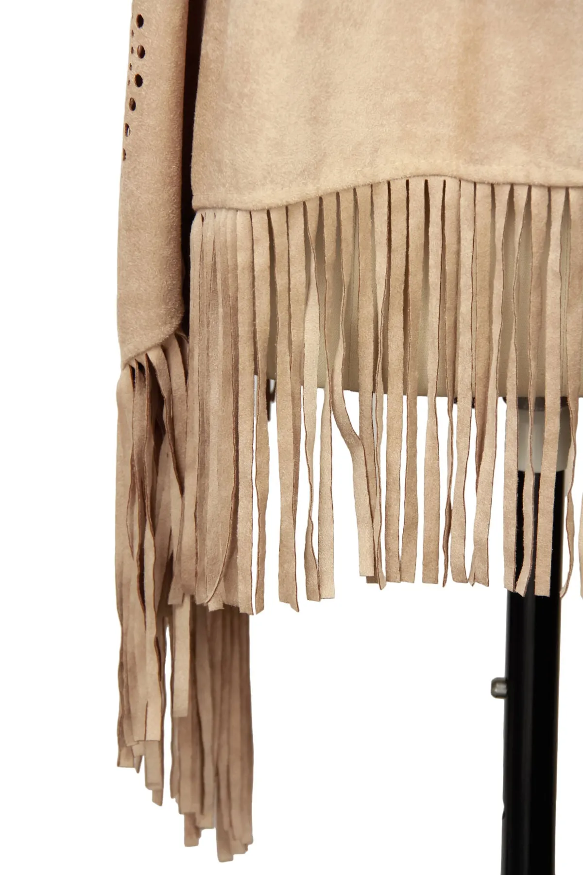 Suede High Low Vest