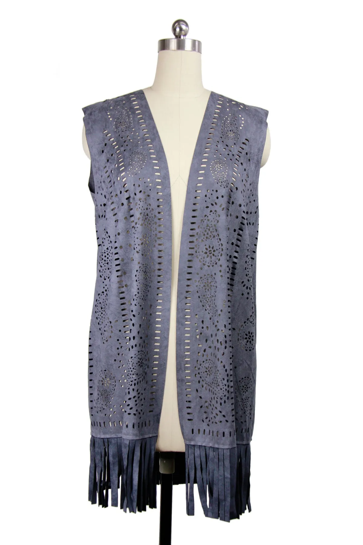 Suede Long Vest
