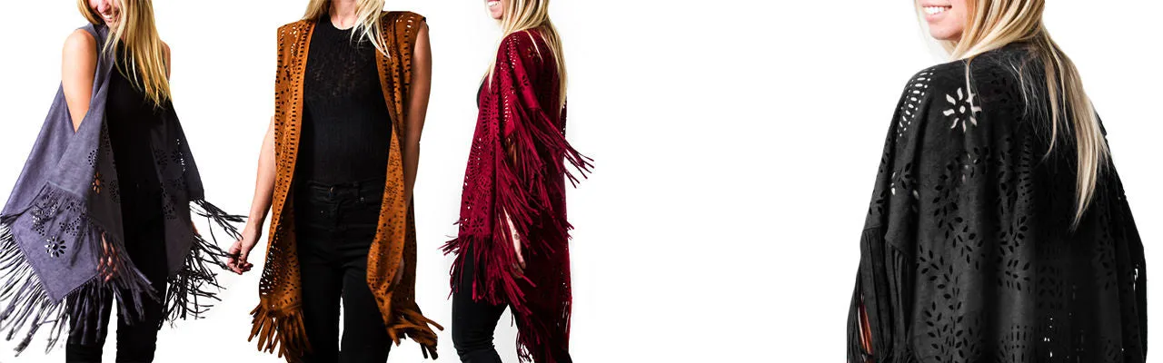 Suede Long Vest