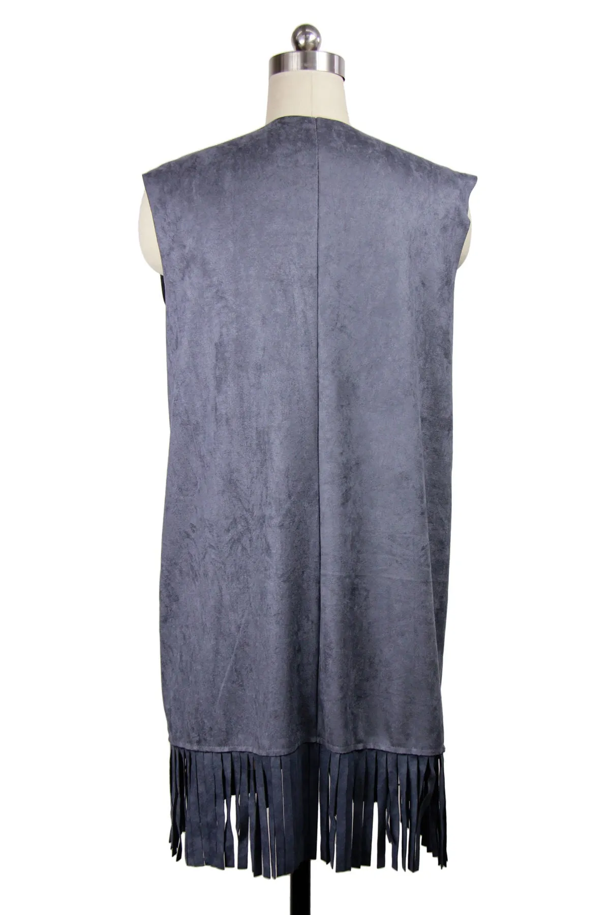 Suede Long Vest