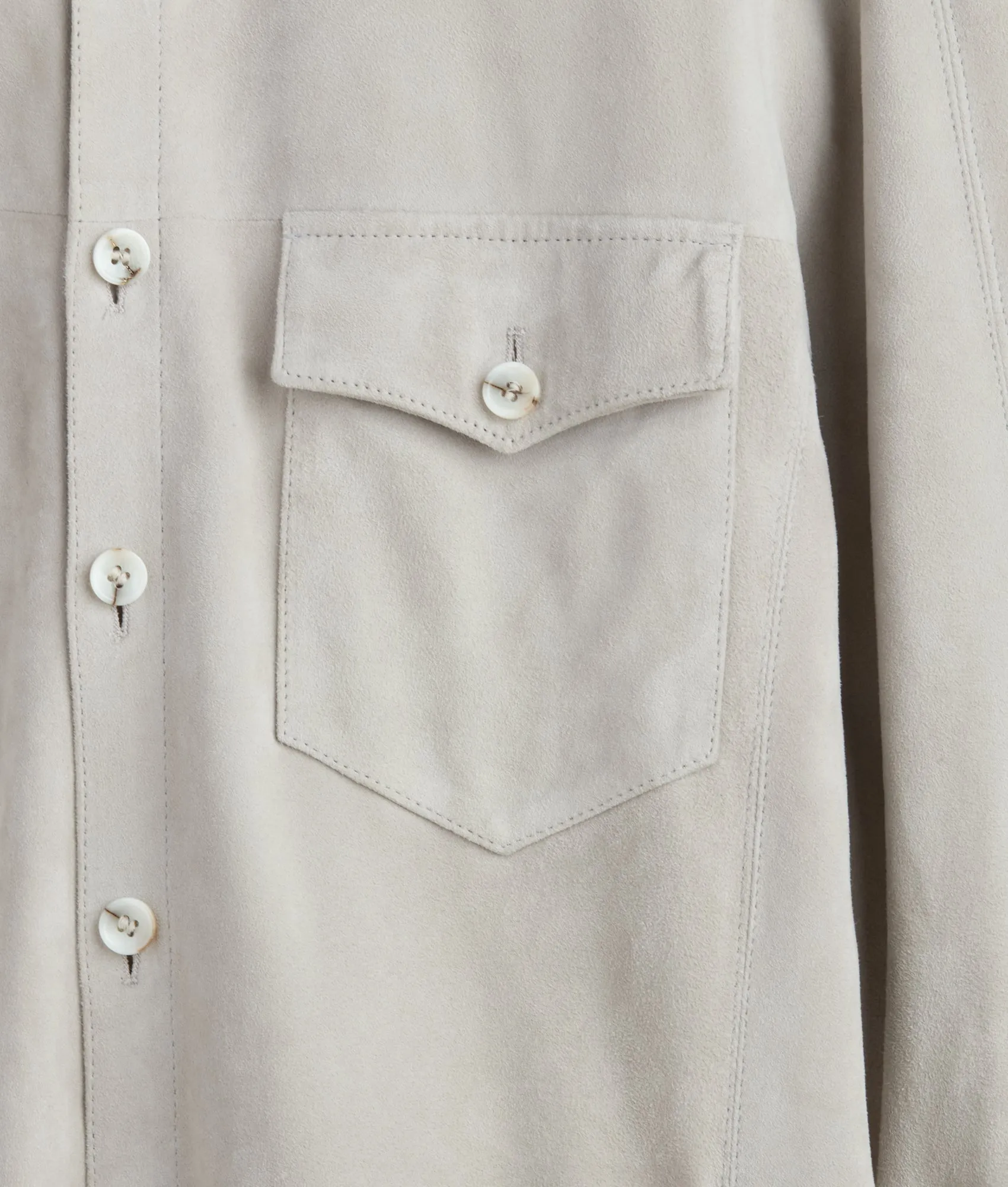 Suede Overshirt :: Grey