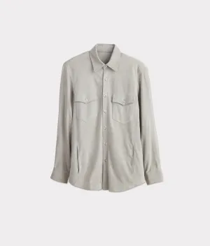 Suede Overshirt :: Grey