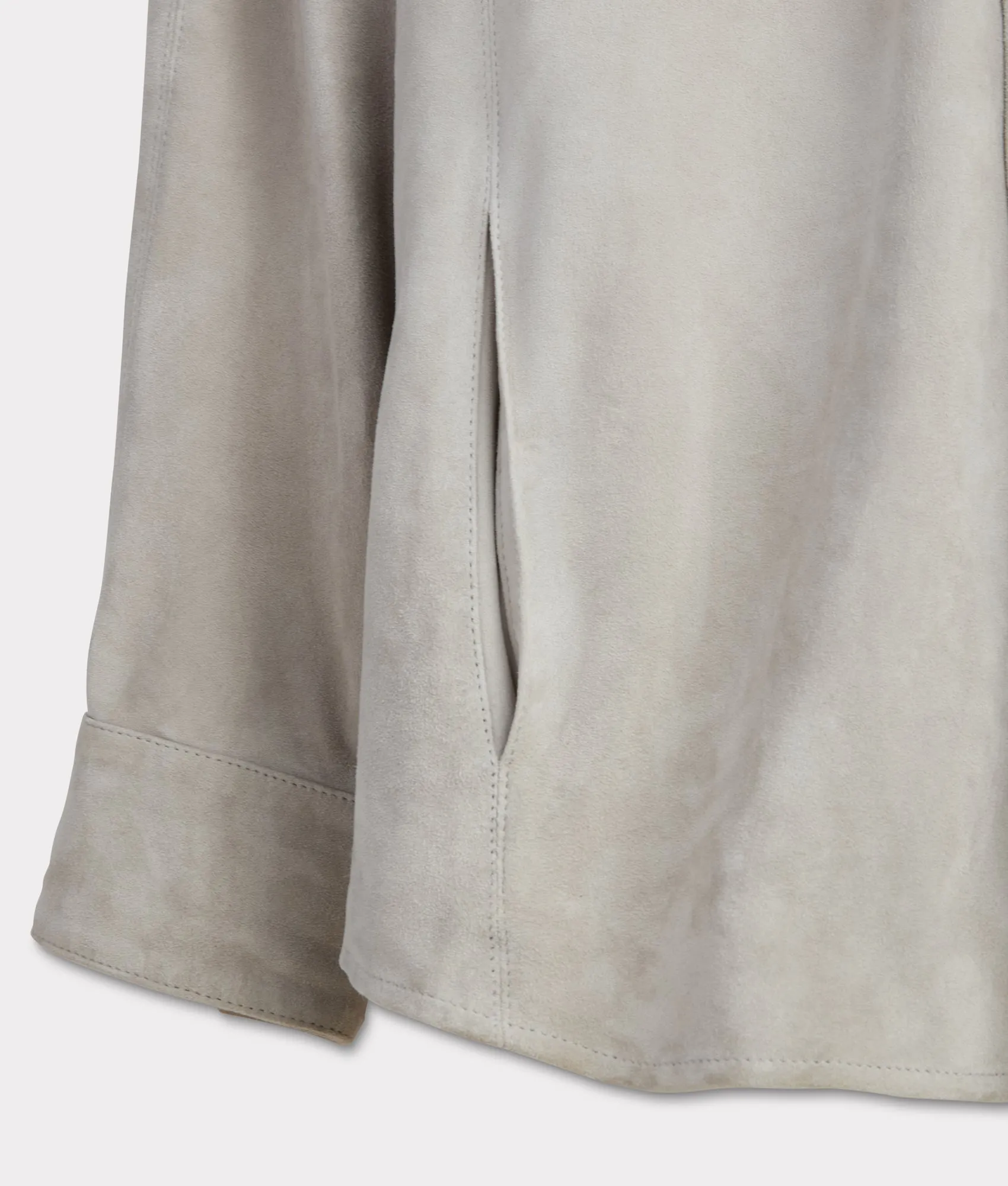 Suede Overshirt :: Grey