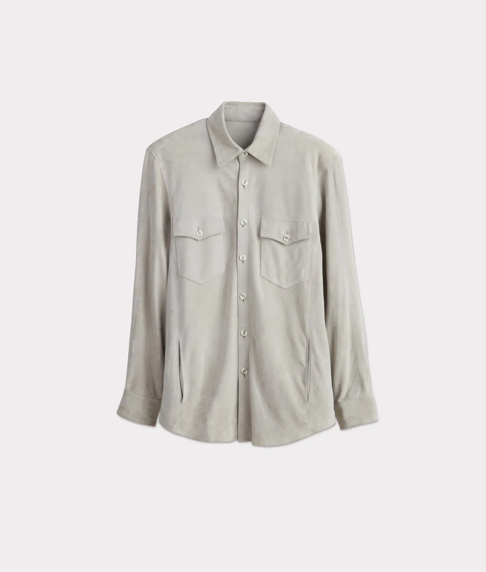 Suede Overshirt :: Grey
