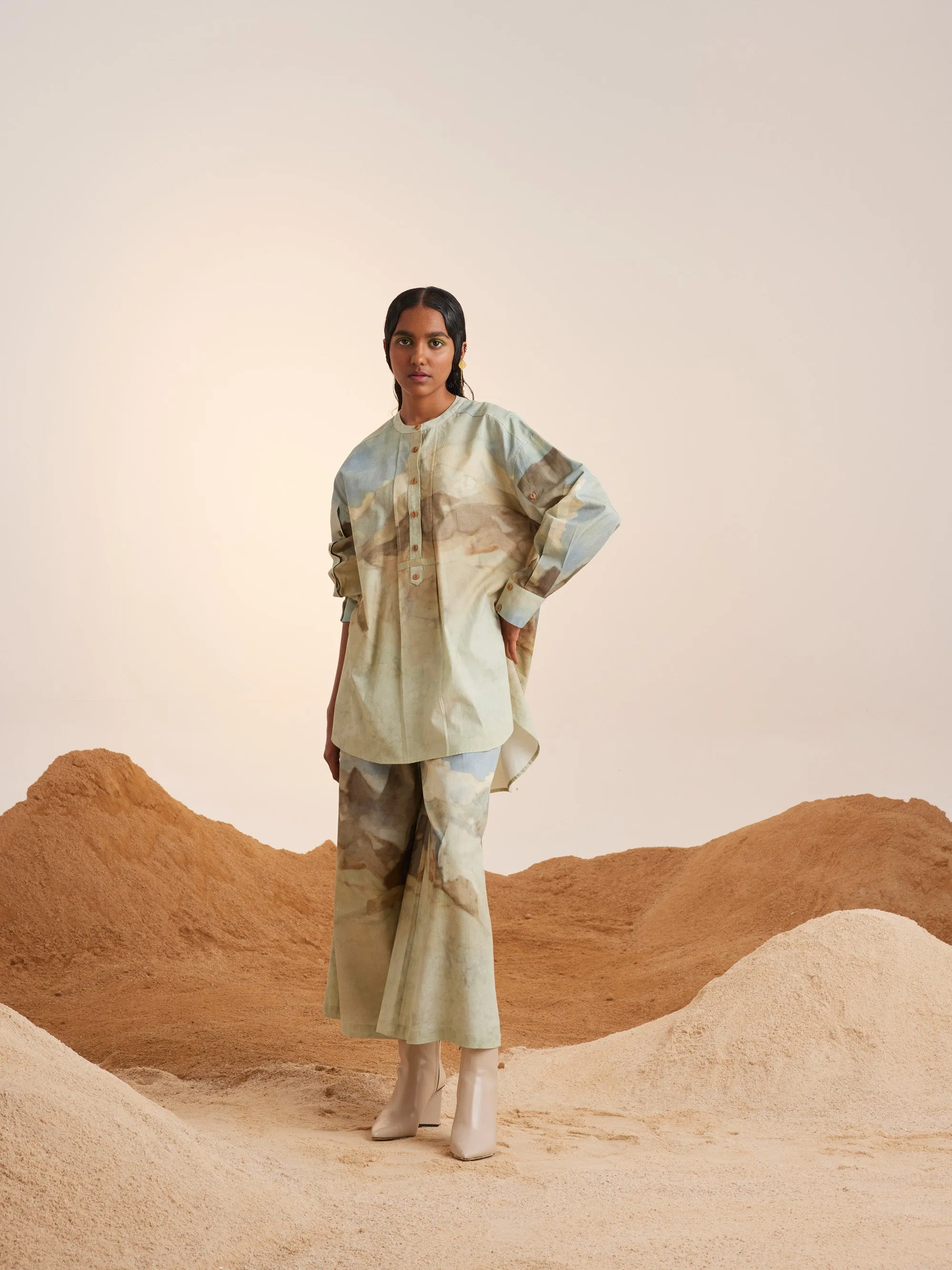 Summer Tunic Topstitched-Alpine-Cotton Ss25-Tst-Alp-Cord