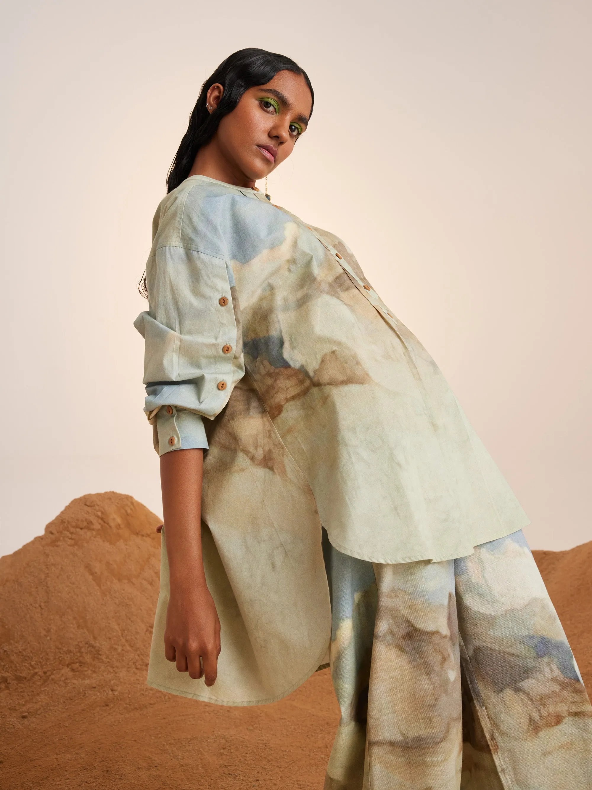 Summer Tunic Topstitched-Alpine-Cotton Ss25-Tst-Alp-Cord