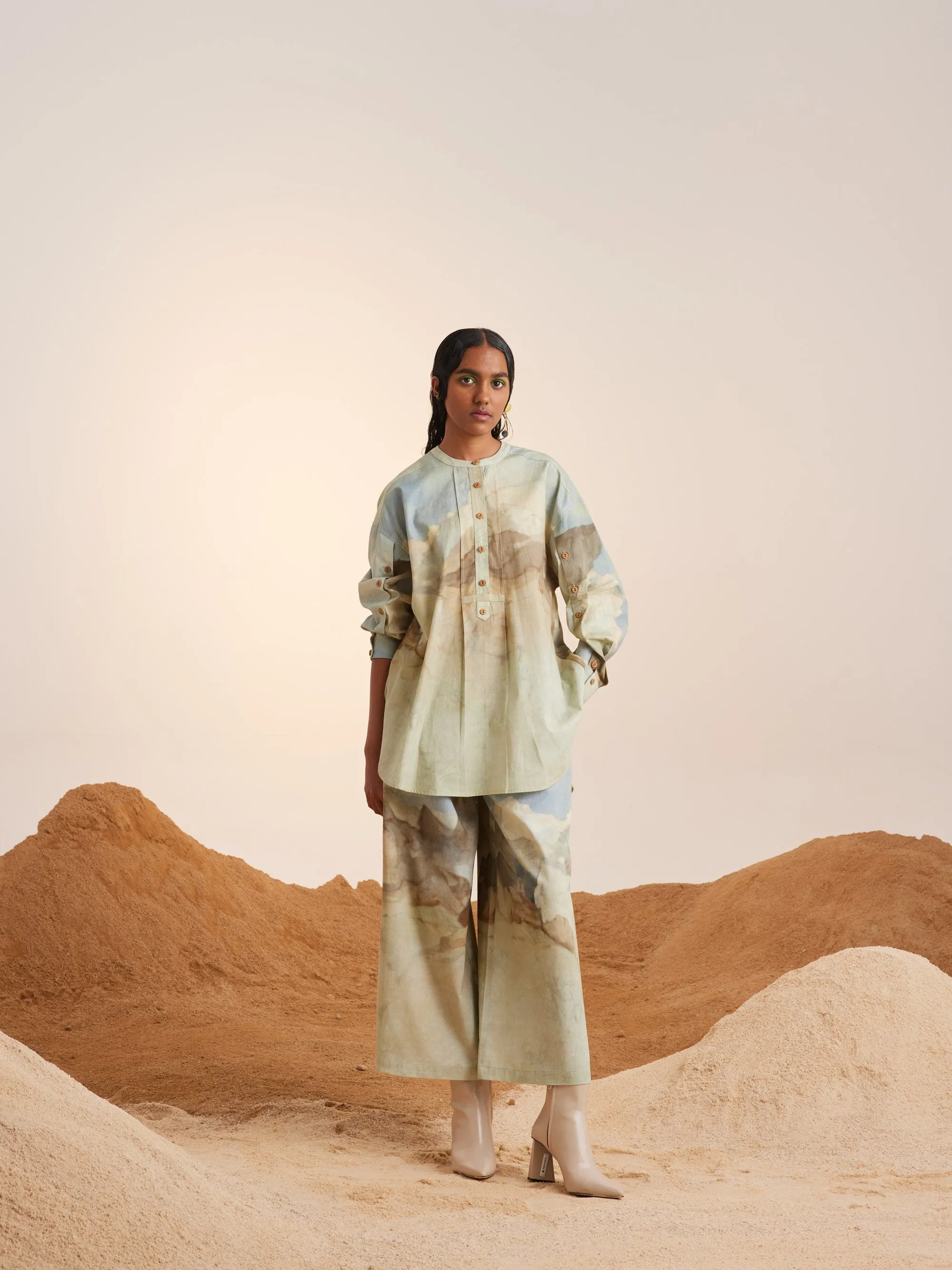 Summer Tunic Topstitched-Alpine-Cotton Ss25-Tst-Alp-Cord