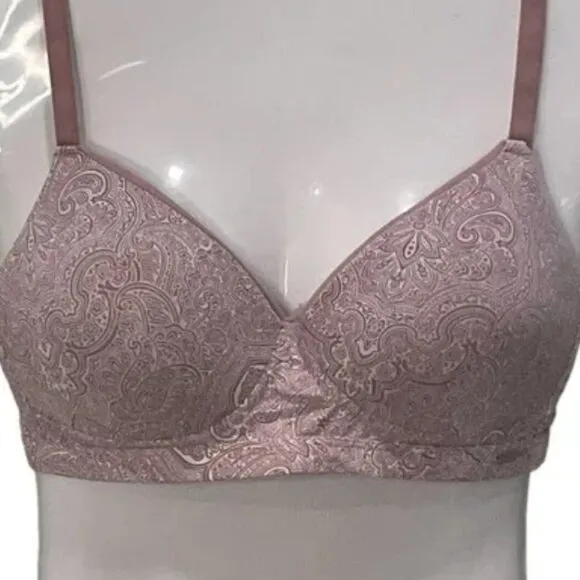 Tahari Full Figure Bra in Suede Mauve  size  42D