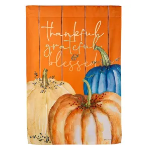 Thankful, Grateful, and Blessed Suede House Flags,13s11983