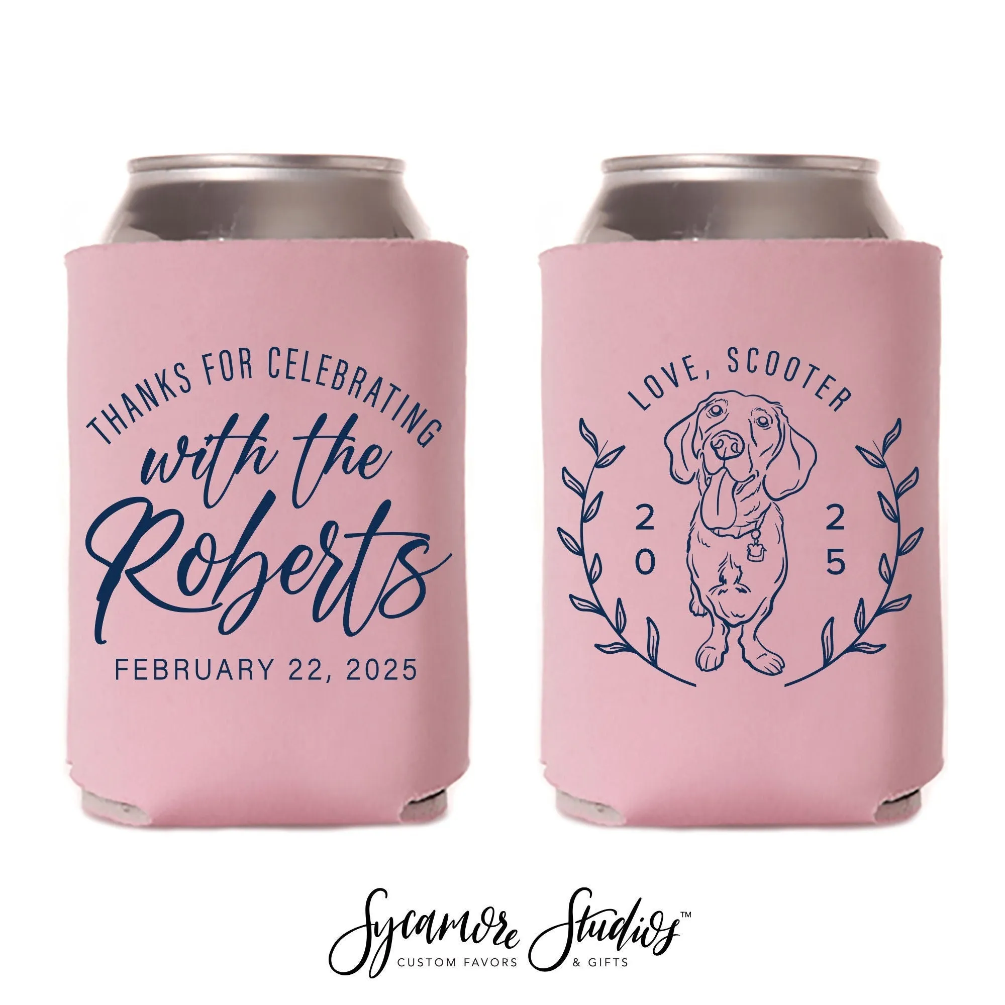 Thanks For Celebrating - Wedding Can Cooler #222R