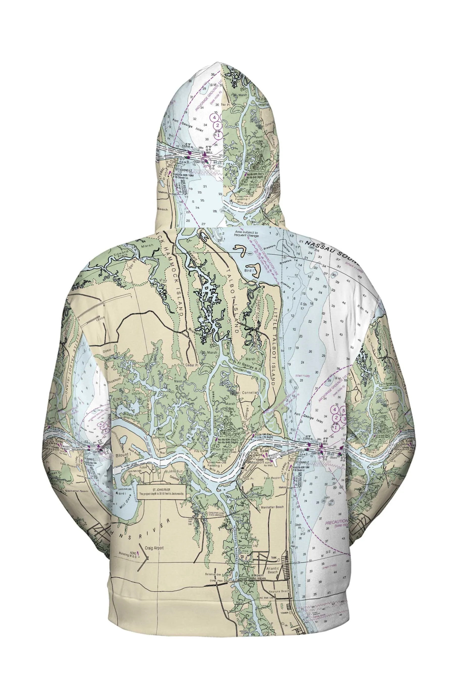 The St Johns River Navigator Hoodie Sweatshirt
