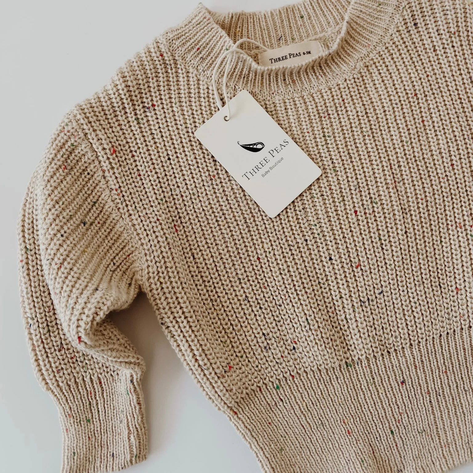 Three Peas Fleck Knit Sweater | Warm Sand