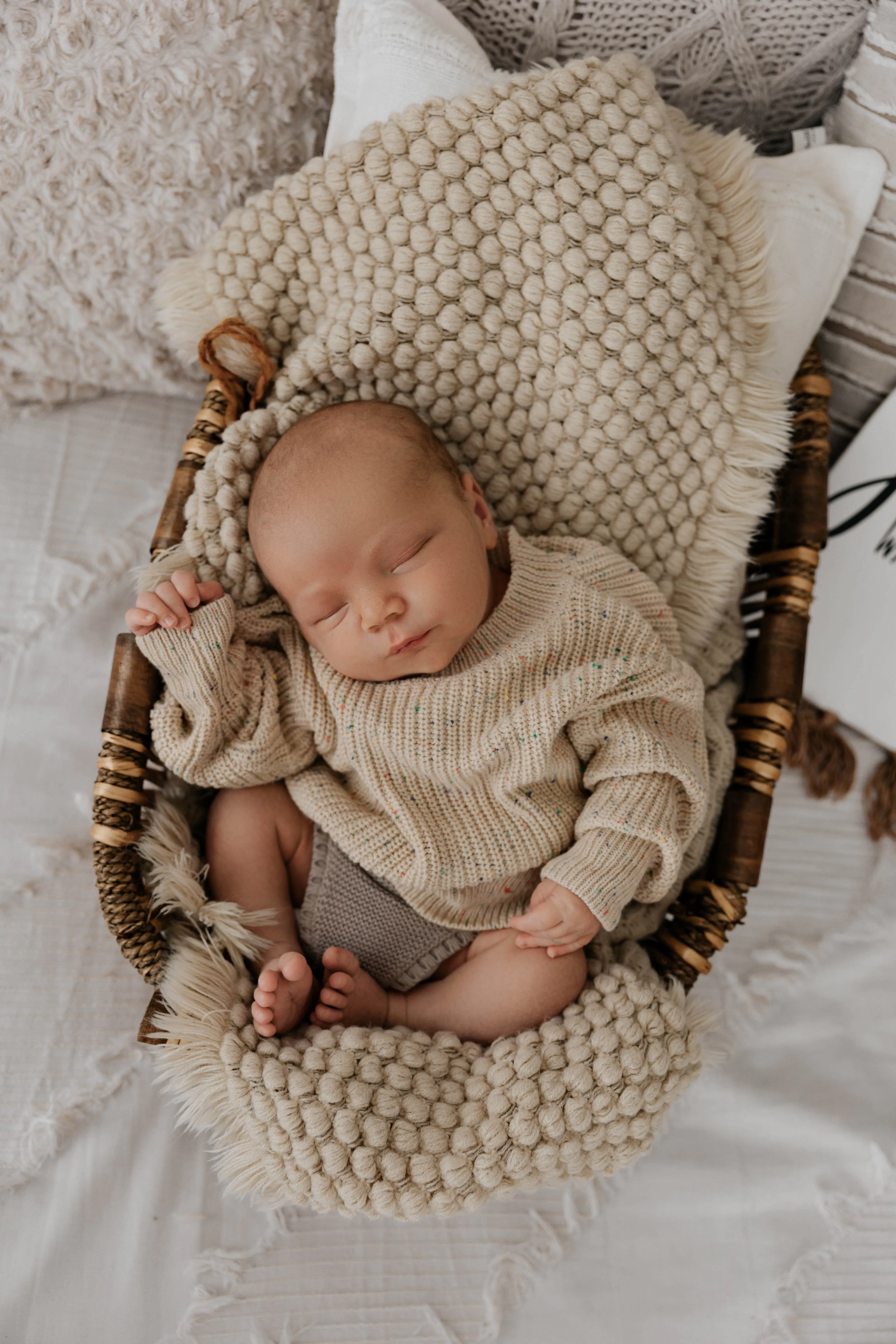 Three Peas Fleck Knit Sweater | Warm Sand