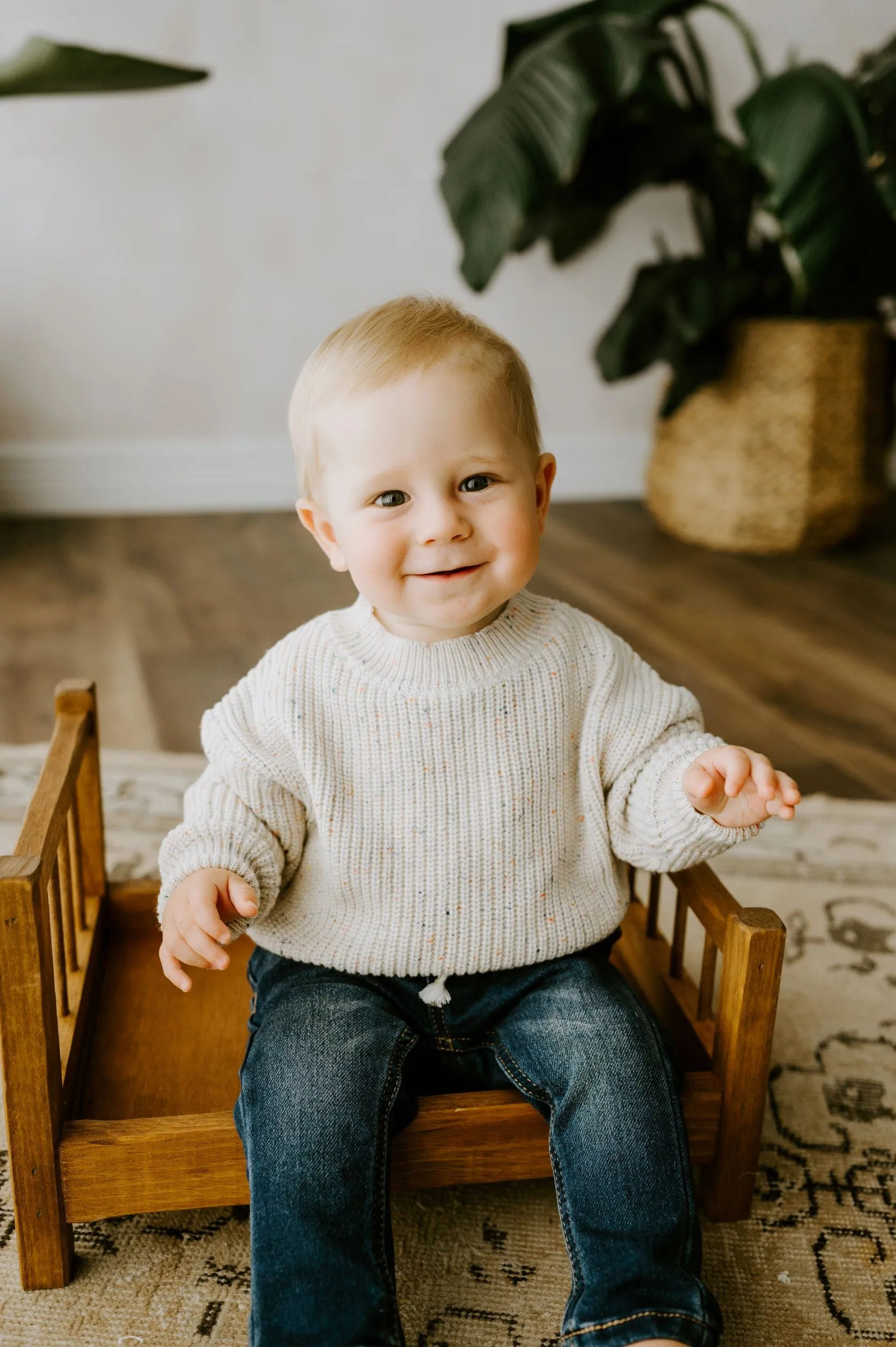 Three Peas Fleck Knit Sweater | Warm Sand