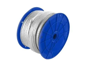 TOOLCRAFT TC0990 CABLE DE ACERO 7X7 HILOS 3/32 x1/8 x 75M  CUBIERTO CON PVC