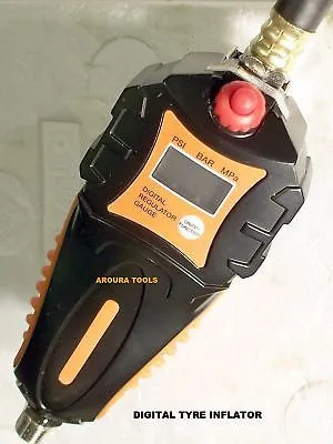 TYRE INFLATOR WITH ELECTRONIC LCD READ-OUT - NEW.