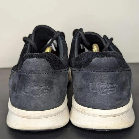 UGG Men’s Hepner Woven Black Sneakers in Full Grain Leather &amp; Suede