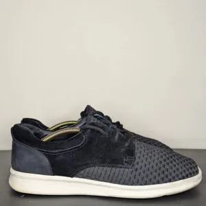 UGG Men’s Hepner Woven Black Sneakers in Full Grain Leather &amp; Suede