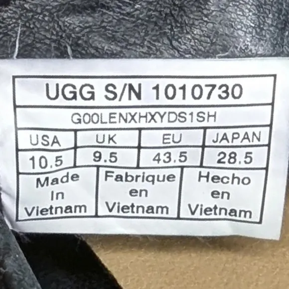 UGG Men’s Hepner Woven Black Sneakers in Full Grain Leather &amp; Suede