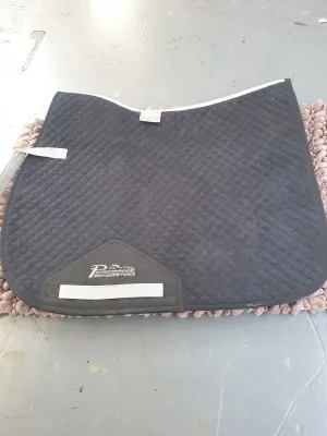Used shires 17"-18" suede black saddle cloth FREE POSTAGE☆