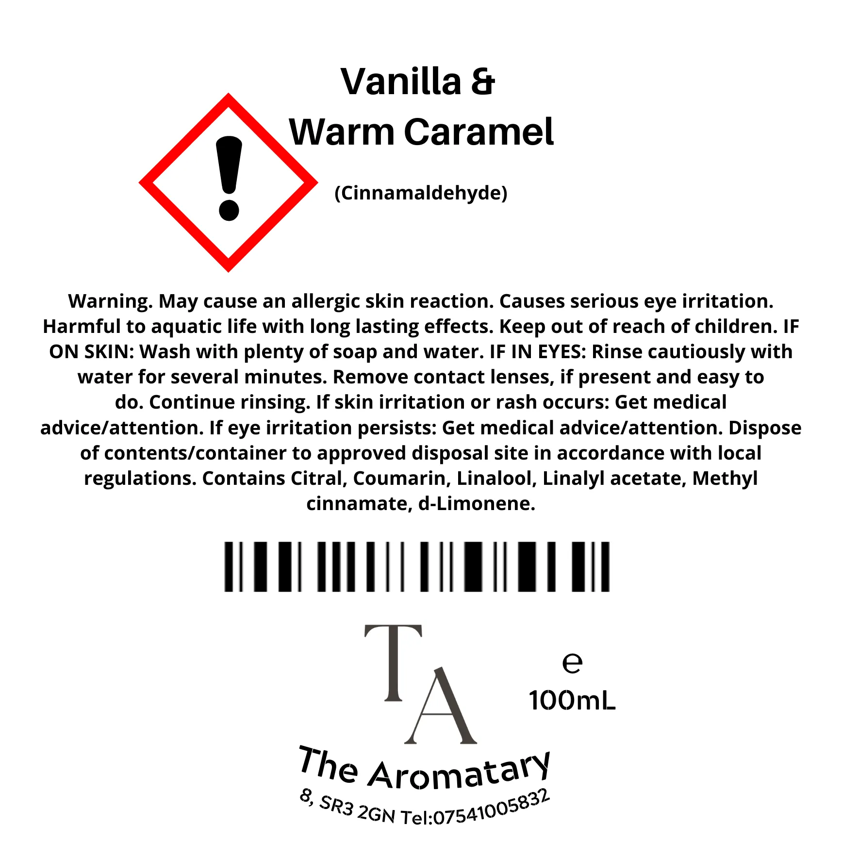 Vanilla & Warm Caramel Reed Diffuser