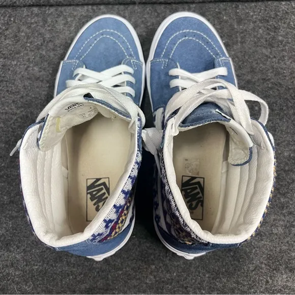 VANS Sk8-Hi Fair Isle Blue/Multicolor Size 9.5 Men’s/ 11 Womens