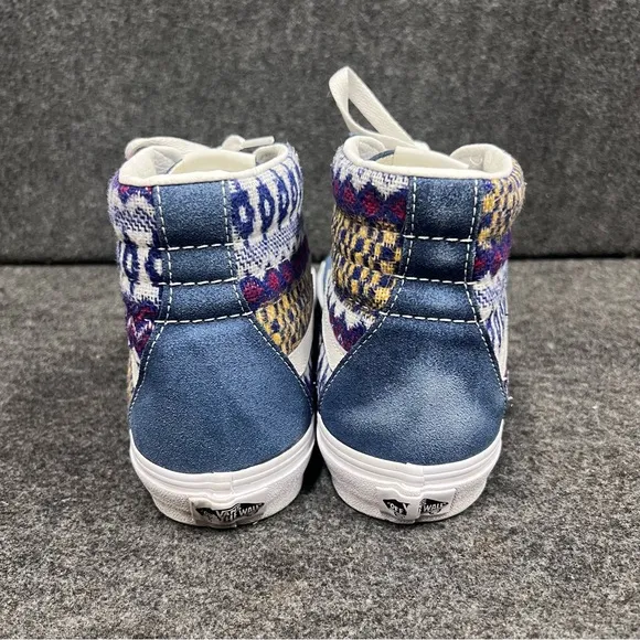 VANS Sk8-Hi Fair Isle Blue/Multicolor Size 9.5 Men’s/ 11 Womens