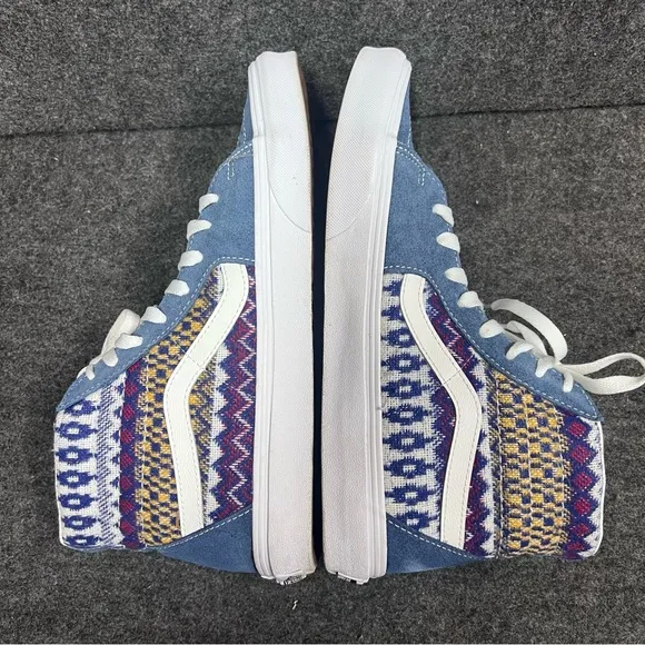 VANS Sk8-Hi Fair Isle Blue/Multicolor Size 9.5 Men’s/ 11 Womens