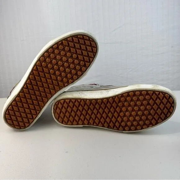Vans SK8-Hi MTE Knit Geo/Tan Gray Suede Sneaker Classic Skate Shoe Men Size 7.5