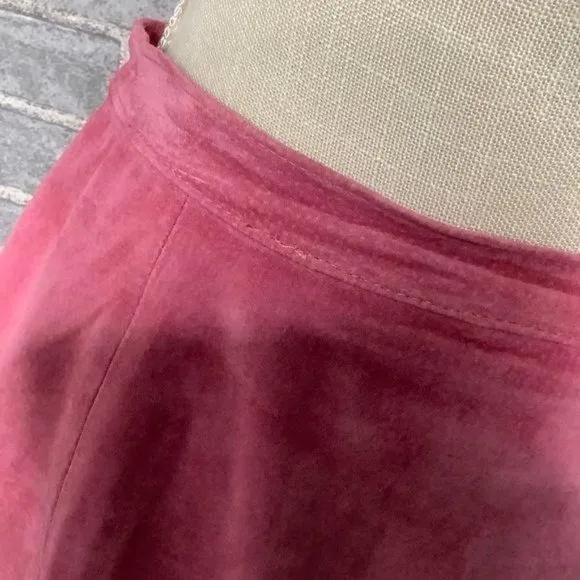 Vintage 90's Maggie Lawrence Straight Suede Skirt Medium