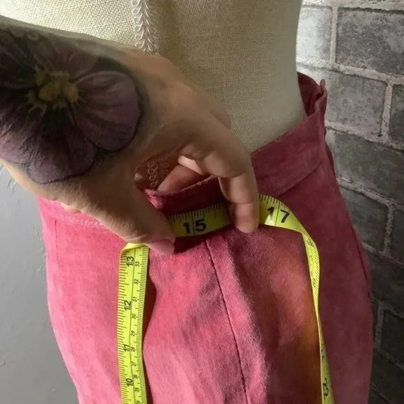 Vintage 90's Maggie Lawrence Straight Suede Skirt Medium