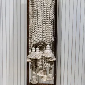 Waffle Stitch throw with Tassels