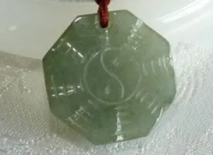 Warm Green  Burmese Jadeite "Dao" Pendant (BJP853)