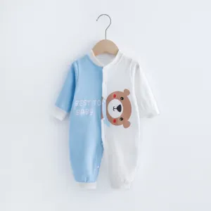 Warm Jumpsuit Bear Pattern