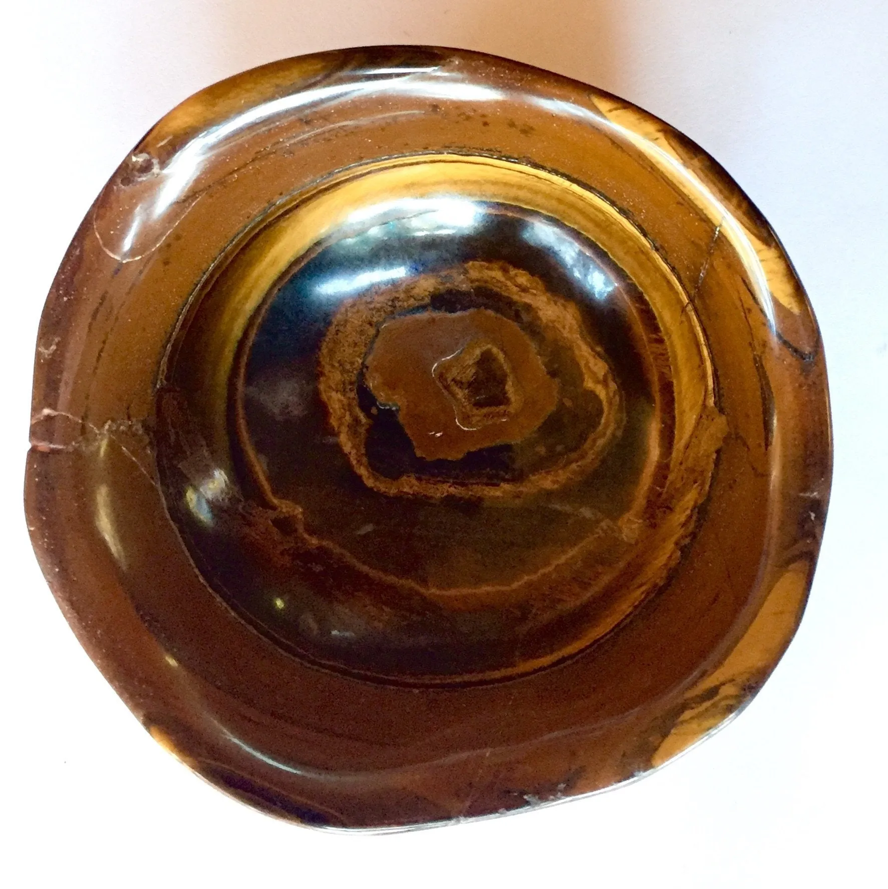 Warm Luster Tigers Eye Dish